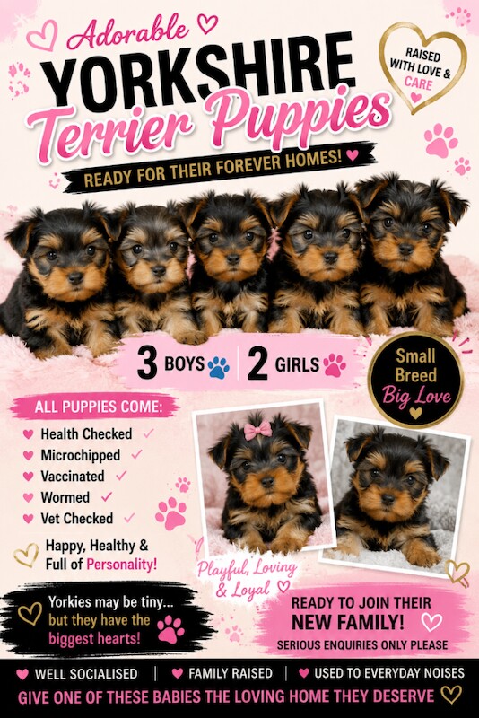 Gorgeous Yorkshire Terrier puppies